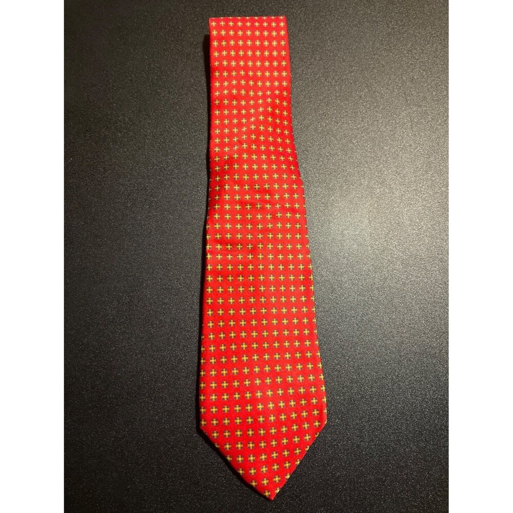 Tom James Innocenti Oro Men's Necktie Red Handmade